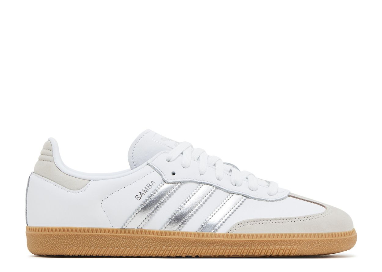 Wmns Adidas Samba OG "Wonder White Silver Metallic Grey"