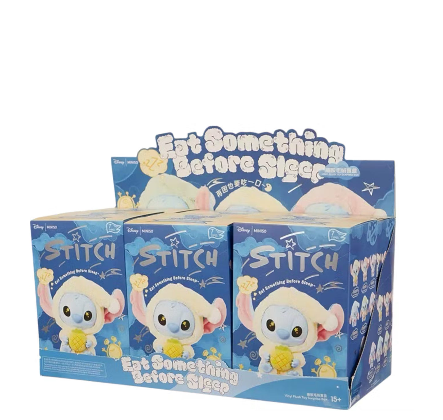 Miniso Disney Stitch Eat Something Before Sleep Vinyl Series Blind Box