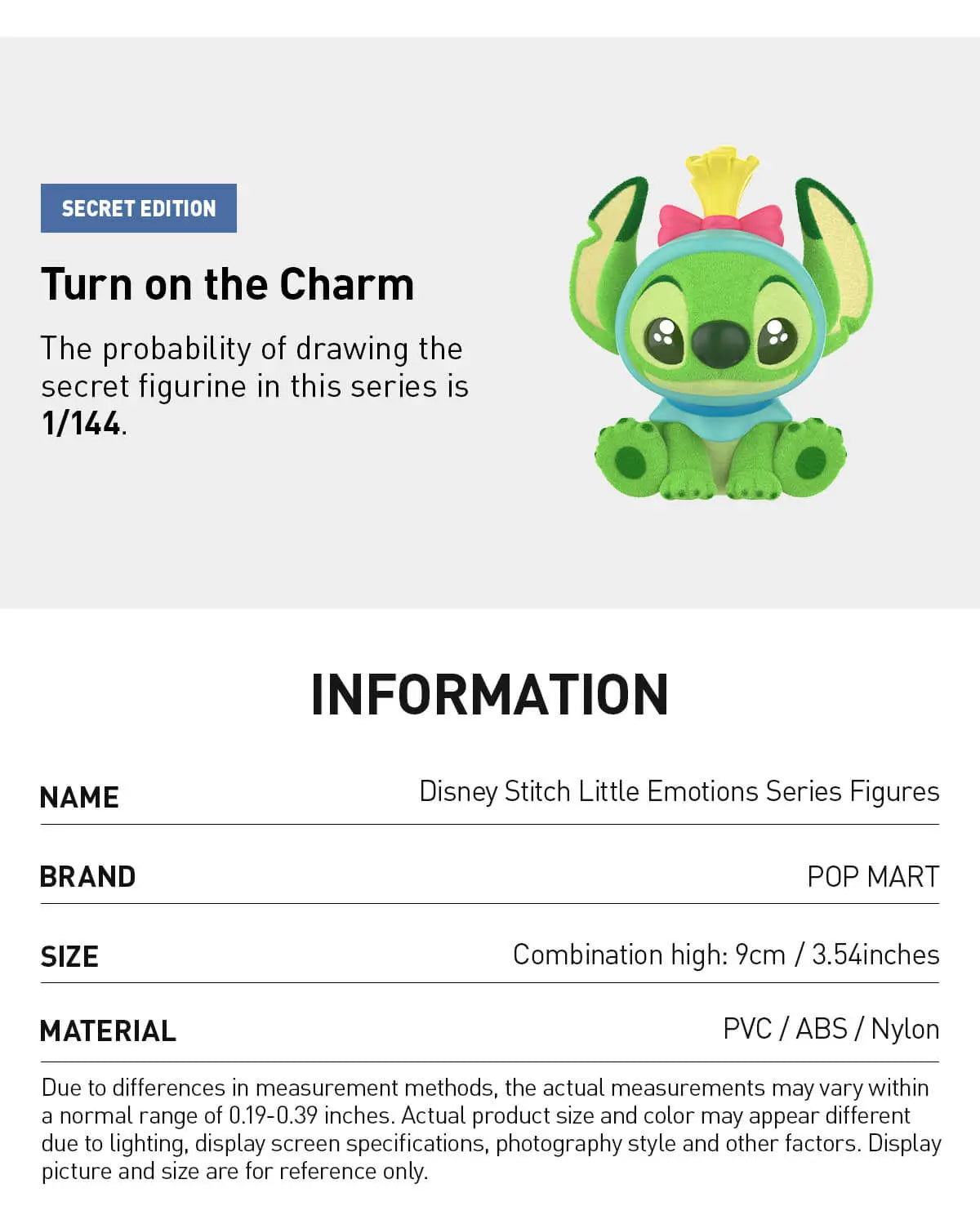 Pop Mart Disney Stitch Little Emotions Series Figure Blind Box