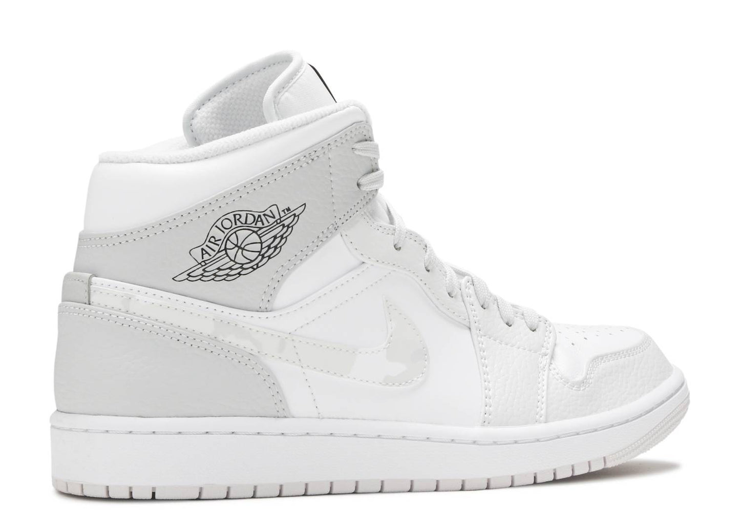 Air Jordan 1 Mid SE GS "Swoosh Logo- Grey Camo"