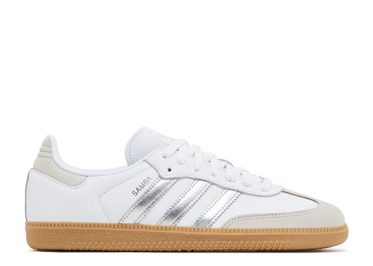 Wmns Adidas Samba OG "Wonder White Silver Metallic Grey"