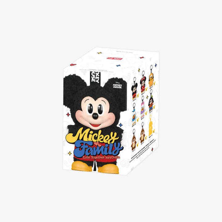 POP MART Mickey family シークレット POP MART Mickey Family Cute Together Keychain Series Blind